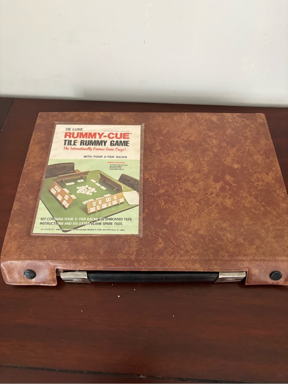 DE LUXE Rummy-Cue Tile Rummy Game 1977 Vintage Complete Set with CARRY CASE